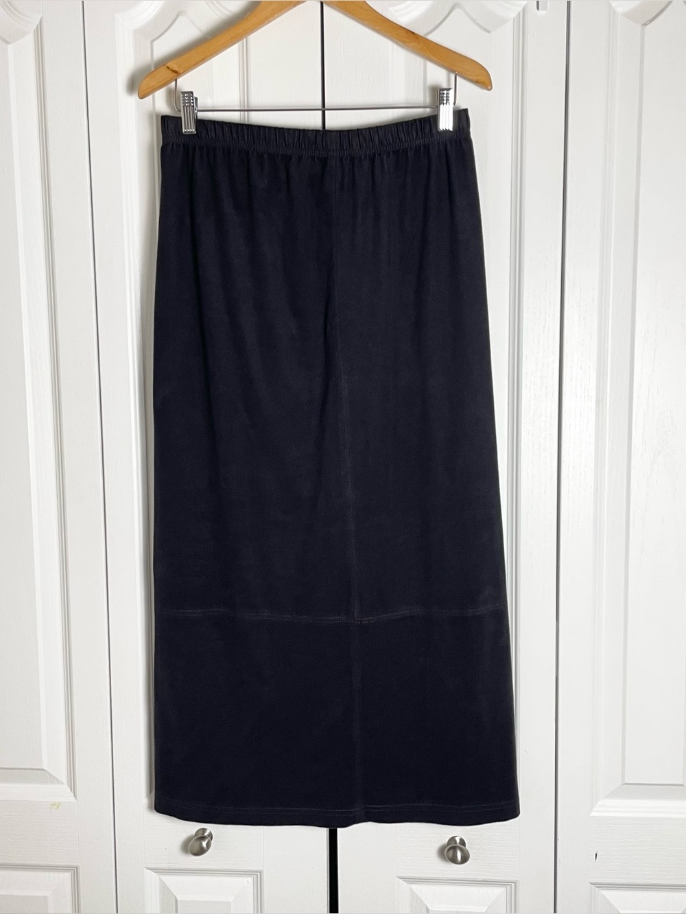 Tsunami Pencil Suede Maxi Skirt Women’s M Black Romantic Long Whimsigoth Pull On